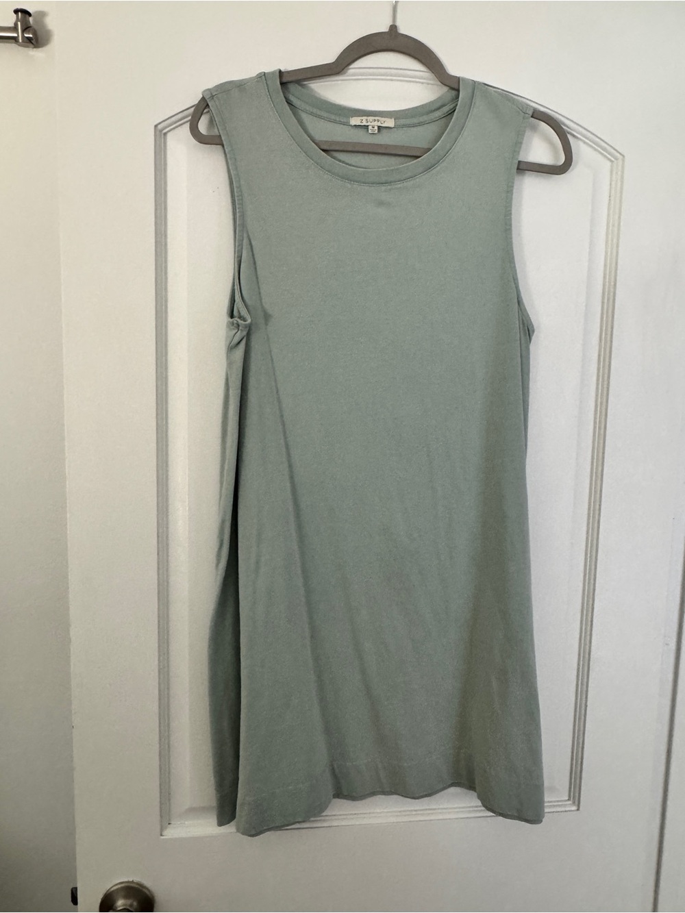 Z Supply Sleeveless Shift Dress in Sage Green